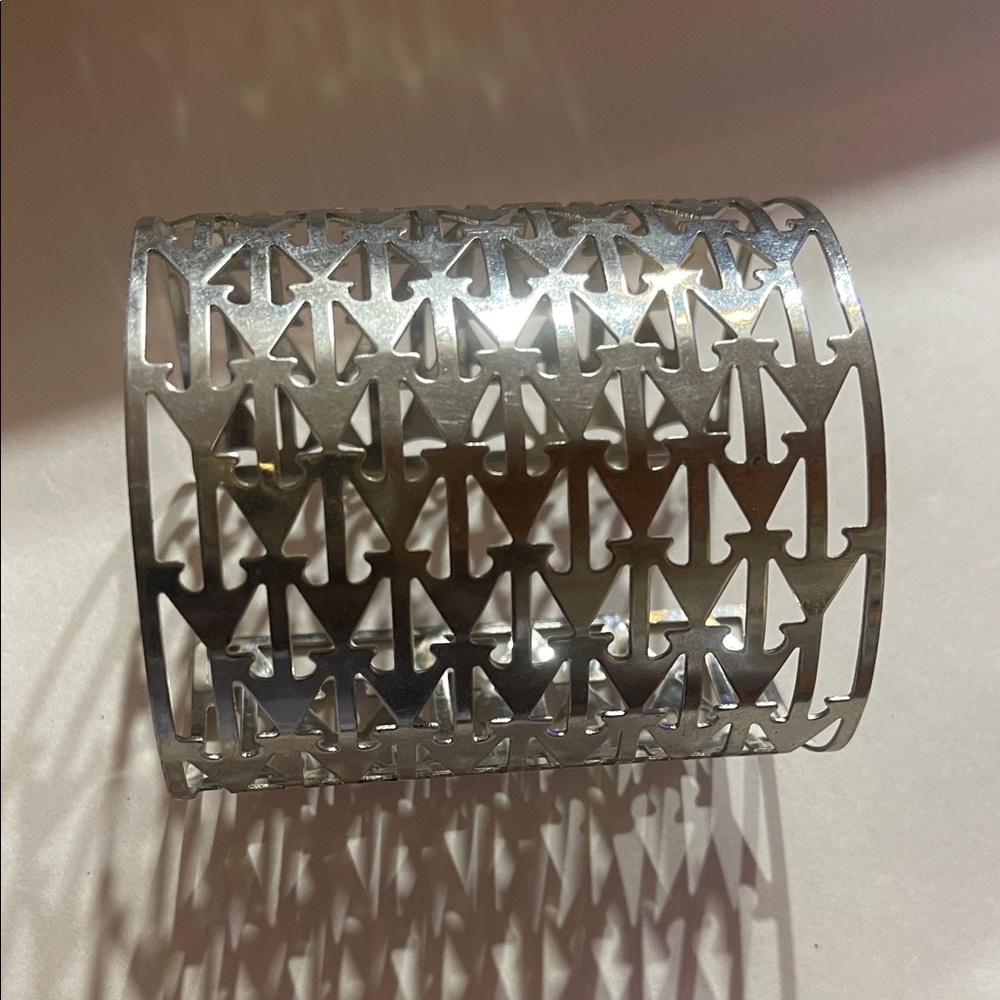 Silver Geometric Cuff Bracelet